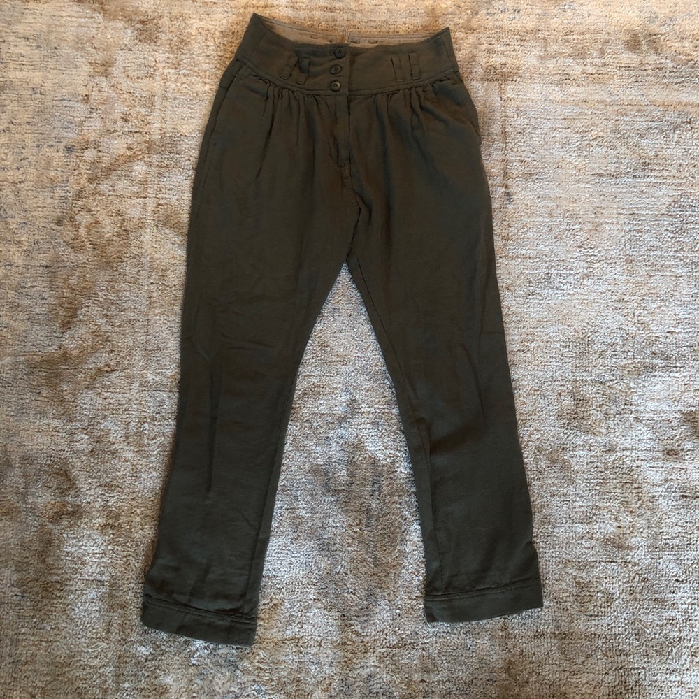 green free people pants
